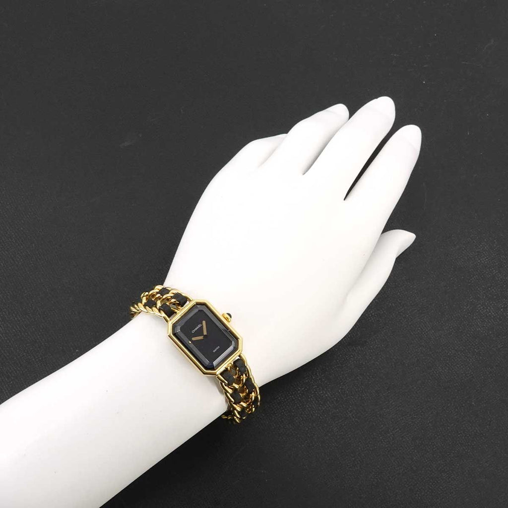 Chanel Premiere M Vintage Watch Black Gold — view 3