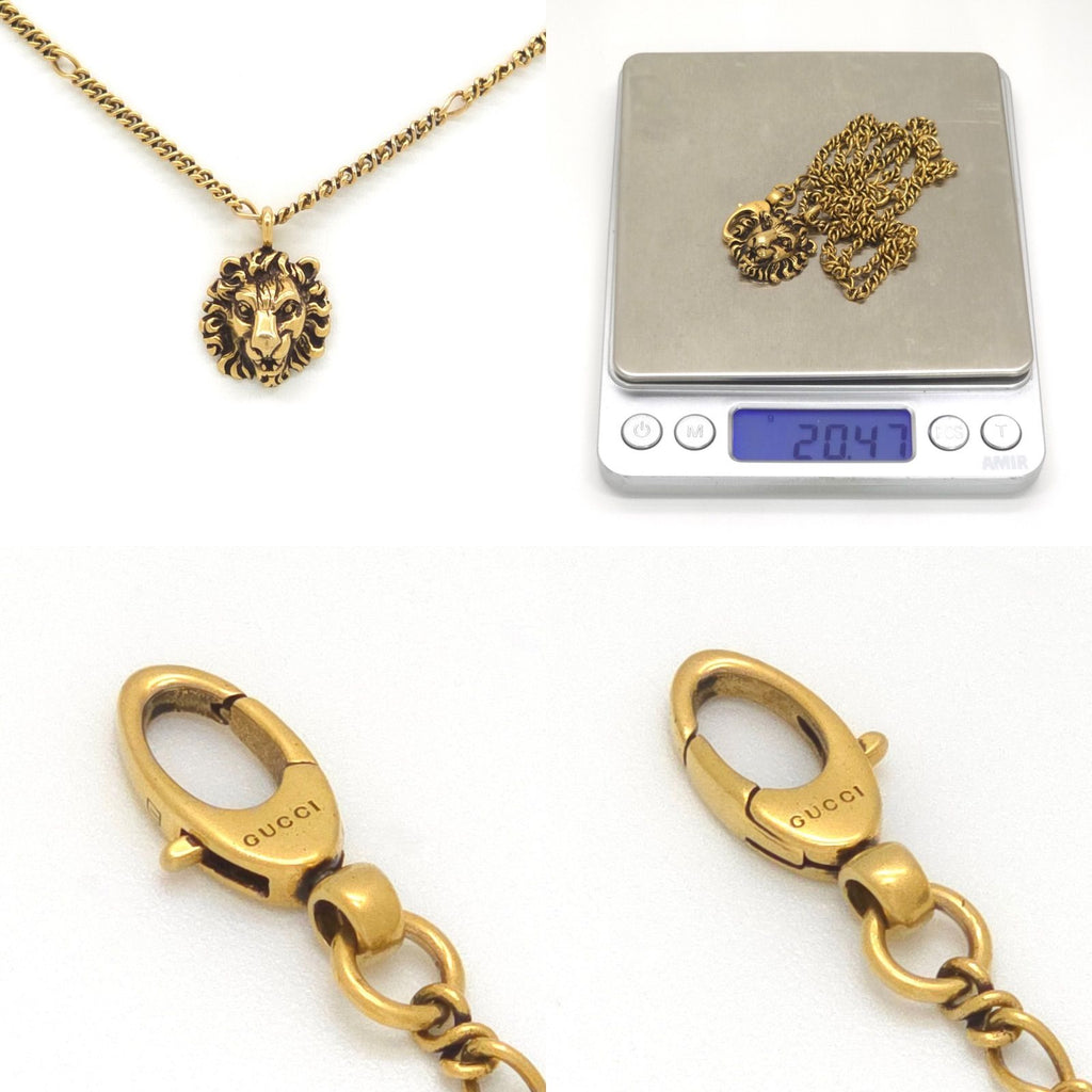 Gucci Lion Head Necklace 60.5 cm Gold — view 9