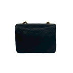 Chanel Card and Vintage Quilted Coco Lambskin Chain Shoulder Bag Black — view 3