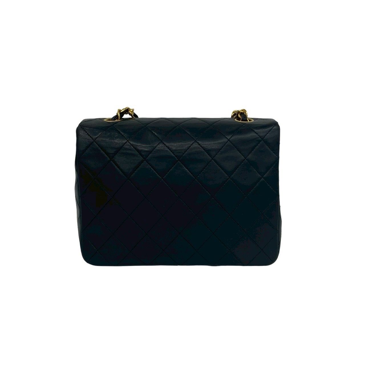 Chanel Card and Vintage Quilted Coco Lambskin Chain Shoulder Bag Black — view 3