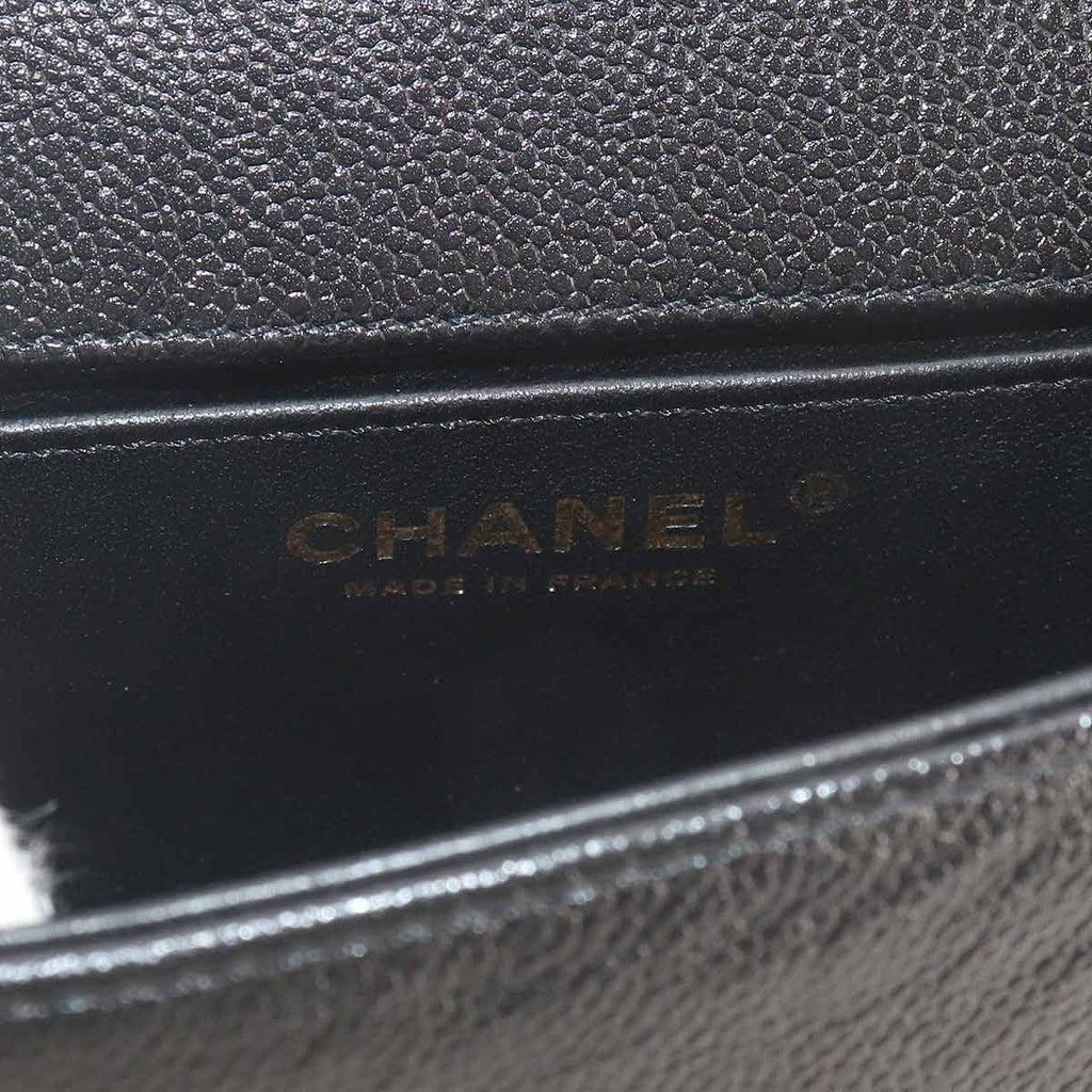 Chanel Boy Small Messenger Bag Chain Shoulder Caviar Leather — view 7
