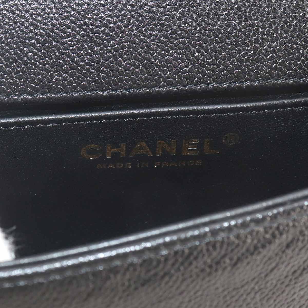 Chanel Boy Small Messenger Bag Chain Shoulder Caviar Leather — view 7