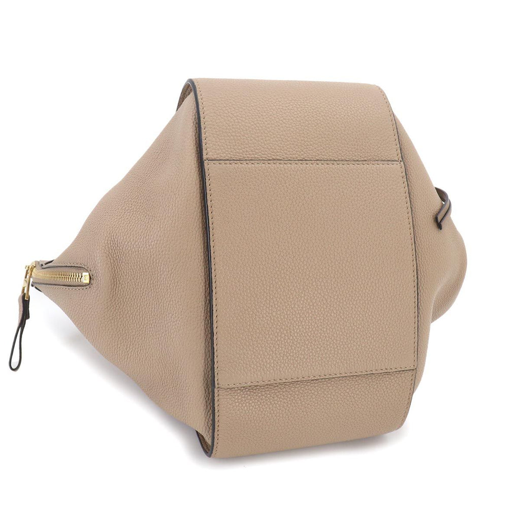 Loewe Hammock Small 2-Way Bag Leather Beige Brown Gold — view 4