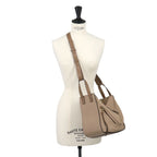 Loewe Hammock Small 2-Way Bag Leather Beige Brown Gold — view 9