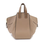Loewe Hammock Small 2-Way Bag Leather Beige Brown Gold — view 2