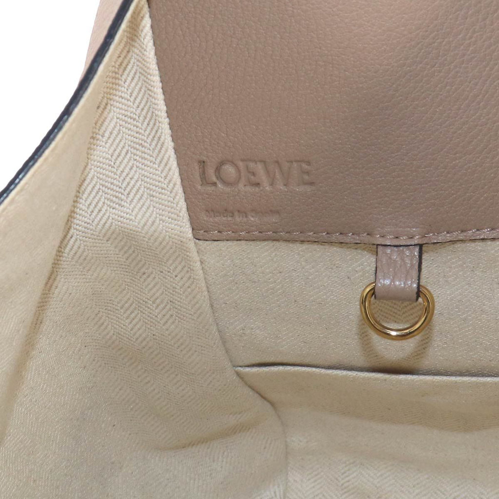 Loewe Hammock Small 2-Way Bag Leather Beige Brown Gold — view 8