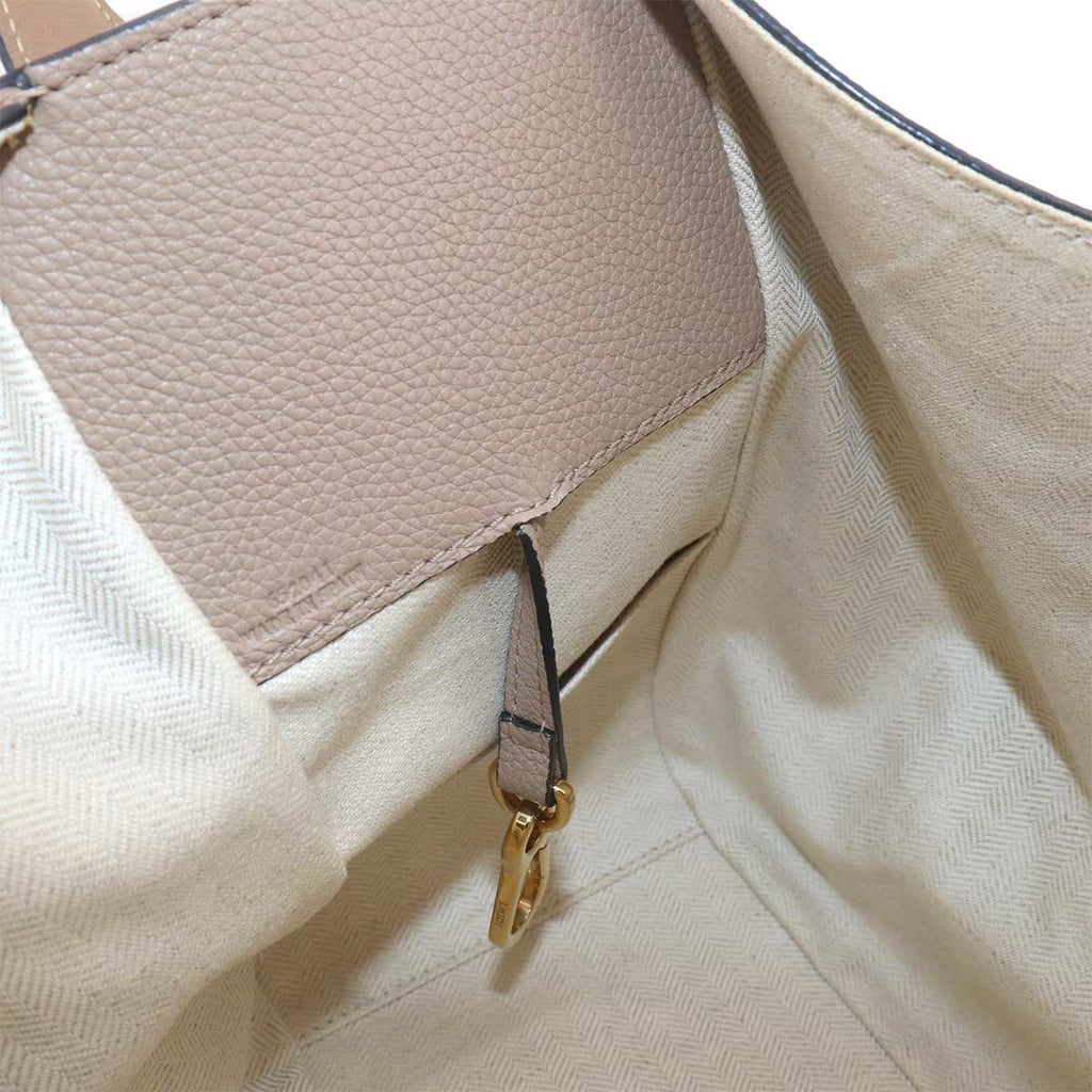 Loewe Hammock Small 2-Way Bag Leather Beige Brown Gold — view 7