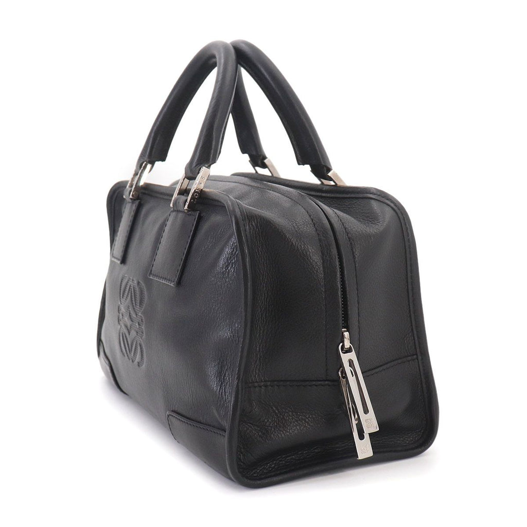 Loewe Amazona 28 Hand Bag Leather Black Silver — view 4