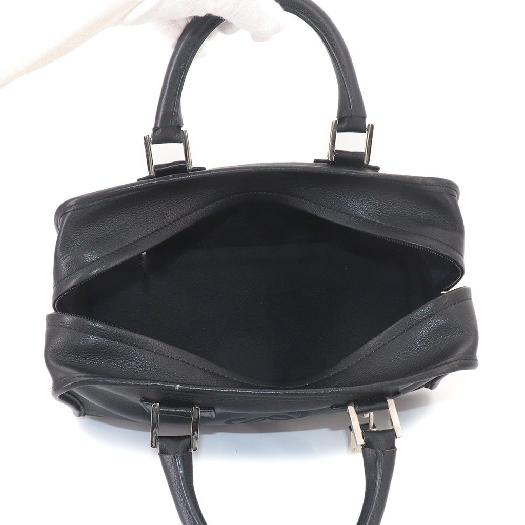 Loewe Amazona 28 Hand Bag Leather Black Silver — view 7