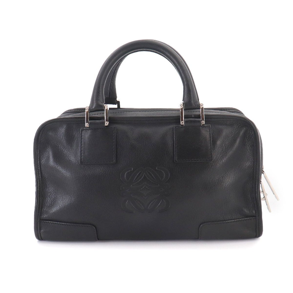 Loewe Amazona 28 Hand Bag Leather Black Silver — view 3