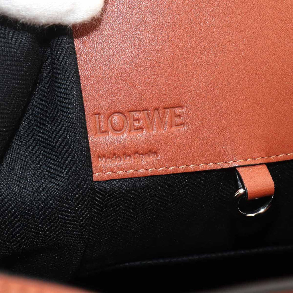 Loewe Hammock Small 2-Way Bag Leather Brown Silver — view 8