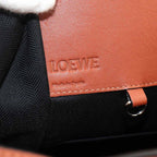 Loewe Hammock Small 2-Way Bag Leather Brown Silver — view 8