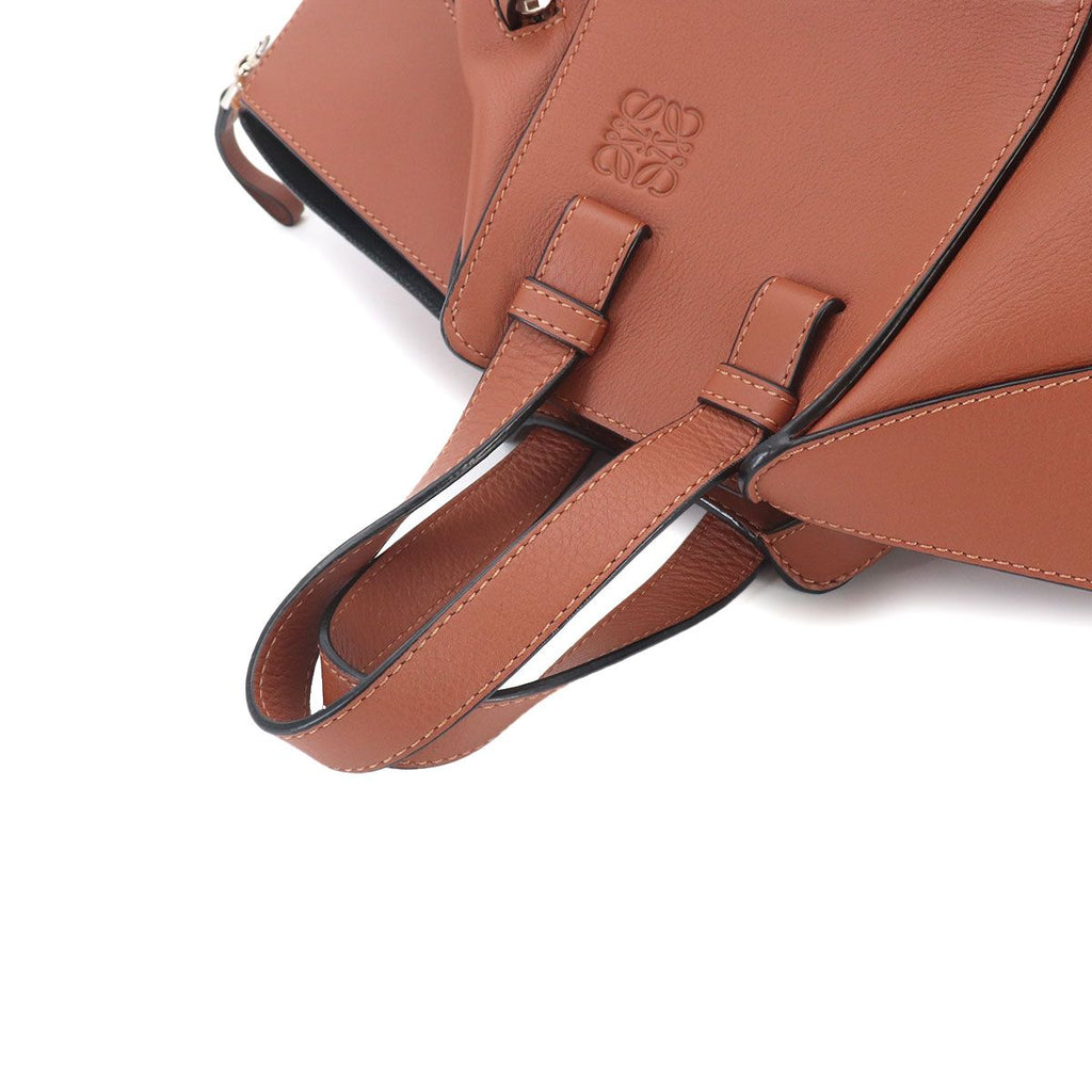 Loewe Hammock Small 2-Way Bag Leather Brown Silver — view 6