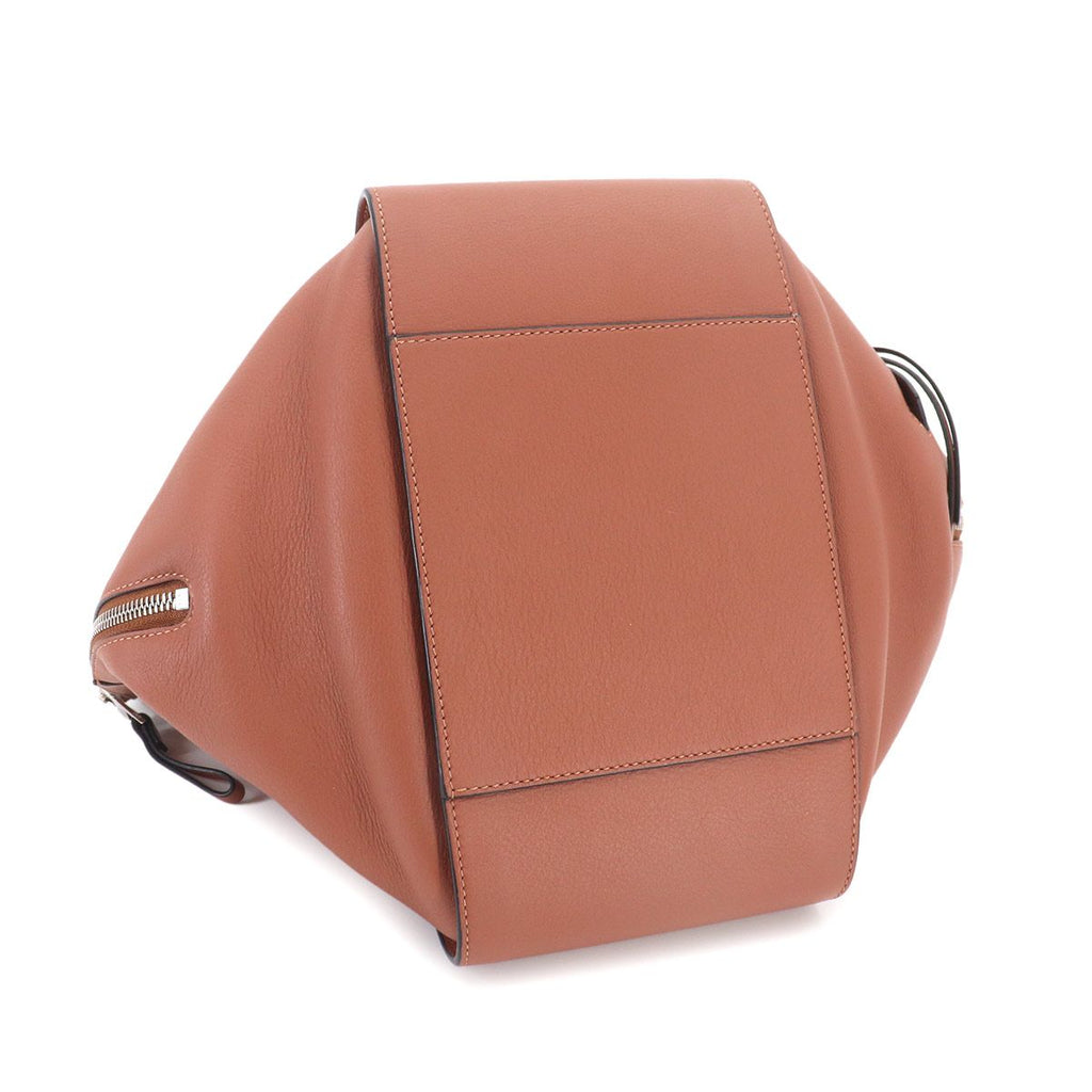 Loewe Hammock Small 2-Way Bag Leather Brown Silver — view 5