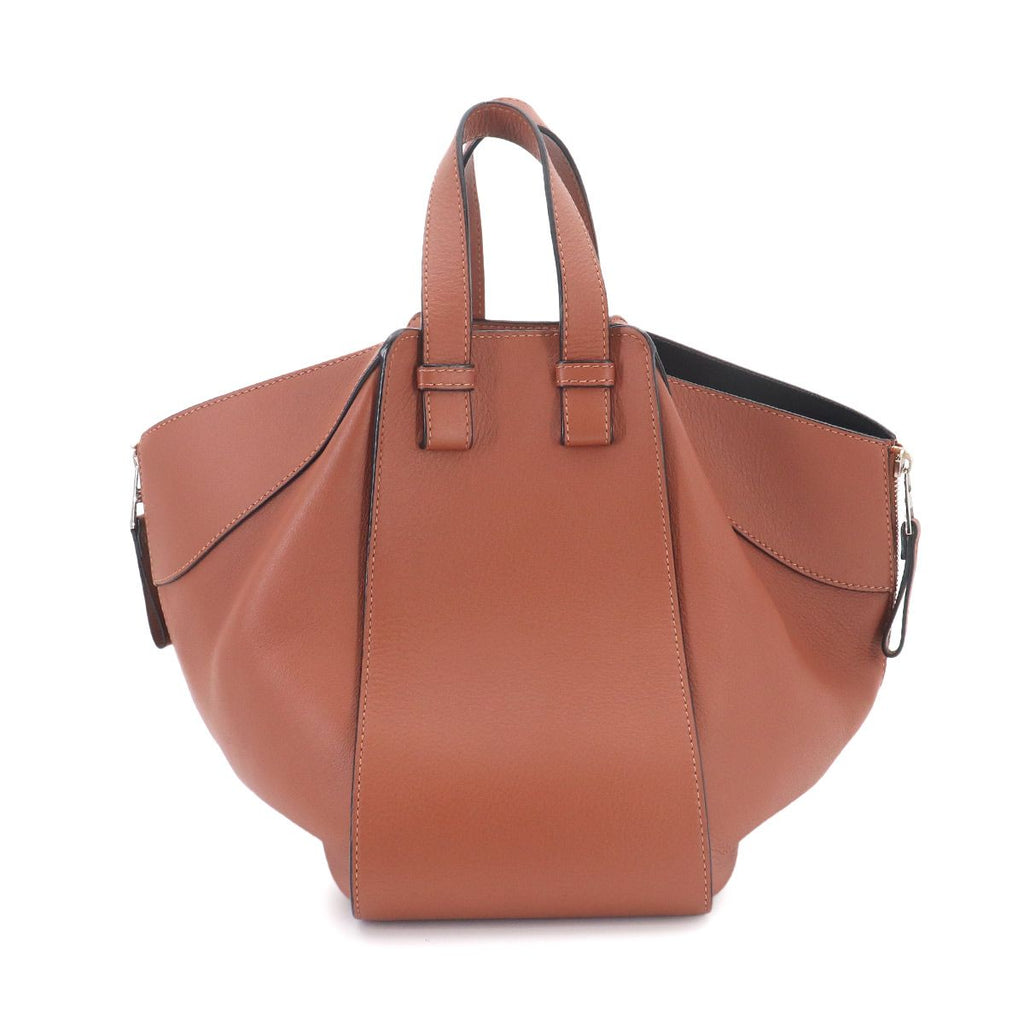 Loewe Hammock Small 2-Way Bag Leather Brown Silver — view 3