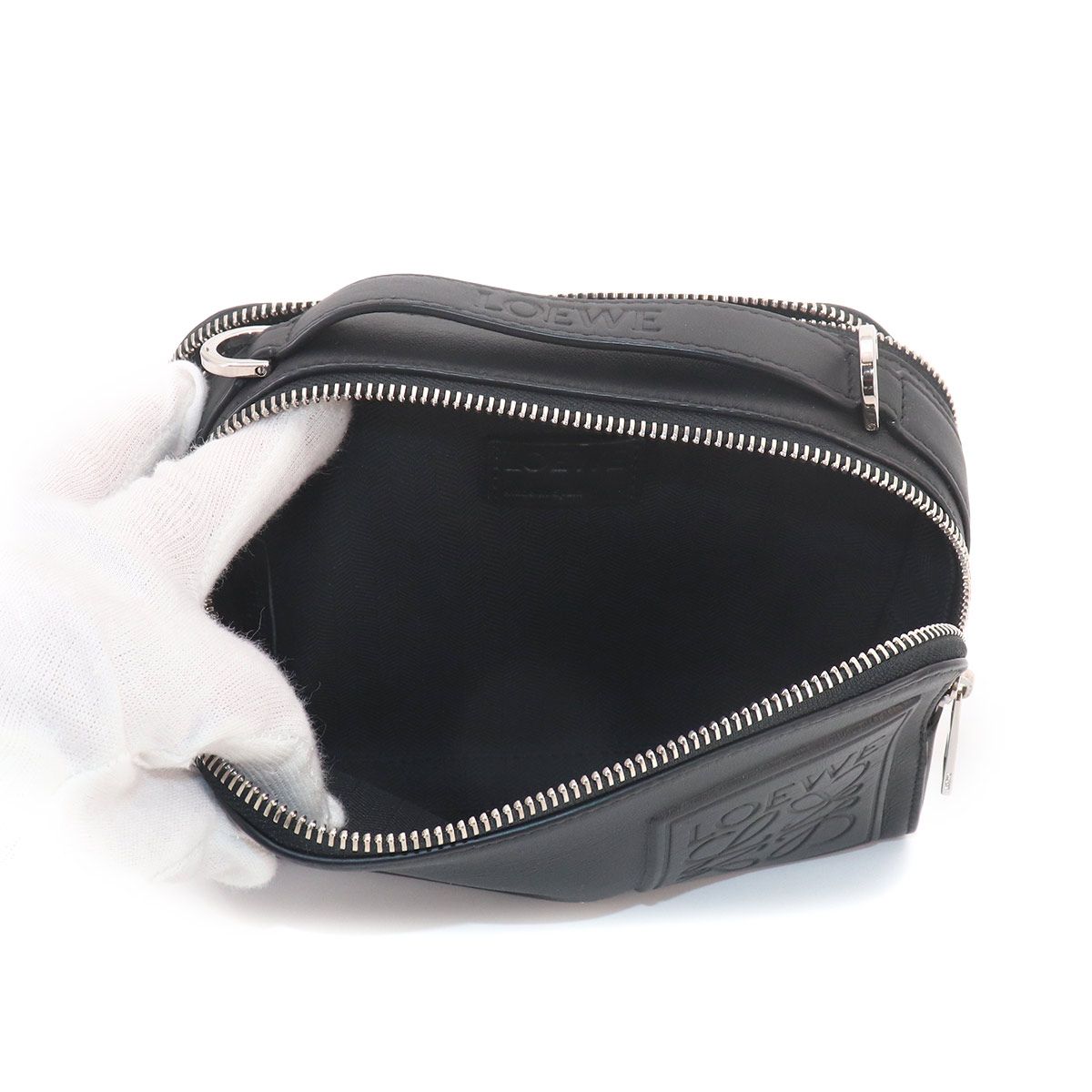 Loewe Crossbody Camera Bag Mini 2-Way Leather Black — view 7