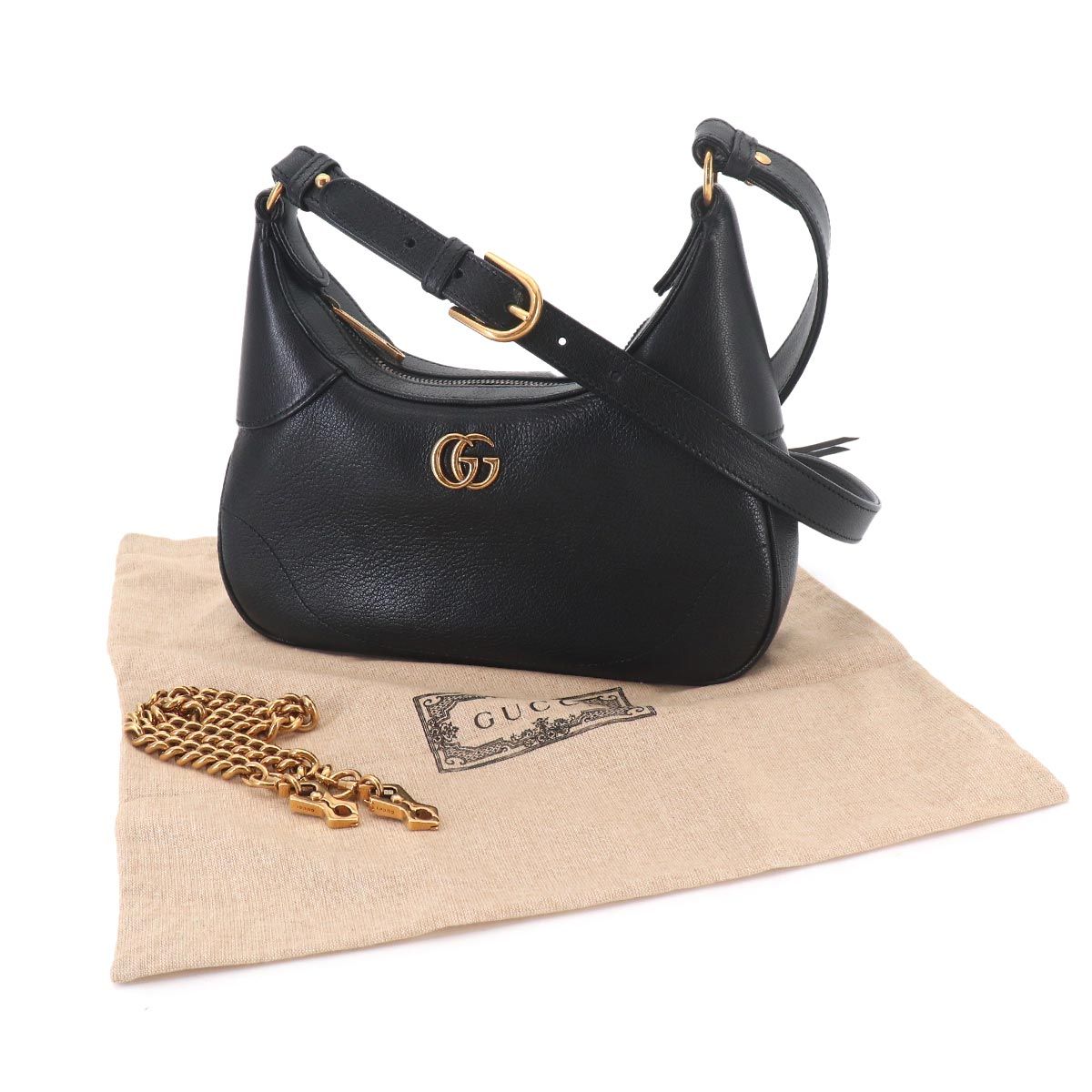 Gucci Aphrodite Small Shoulder Bag Leather Black — view 2