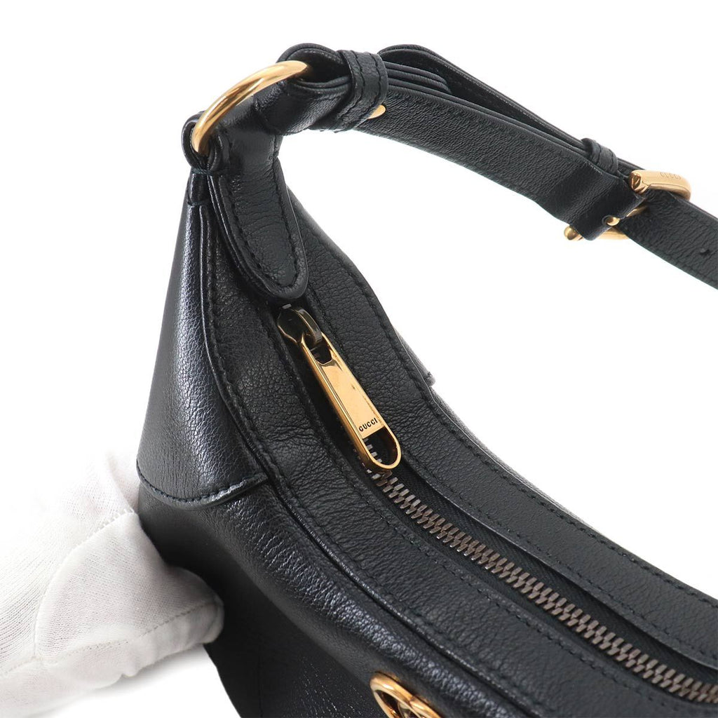 Gucci Aphrodite Small Shoulder Bag Leather Black — view 9