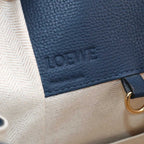 Loewe Hammock Small 2-Way Bag Leather Navy Gold — view 8