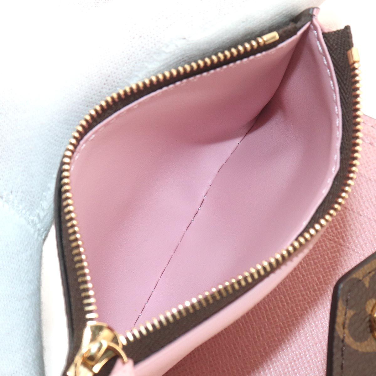 Louis Vuitton Monogram Portefeuille Victorine Trifold Wallet Rose Ballerine — view 7