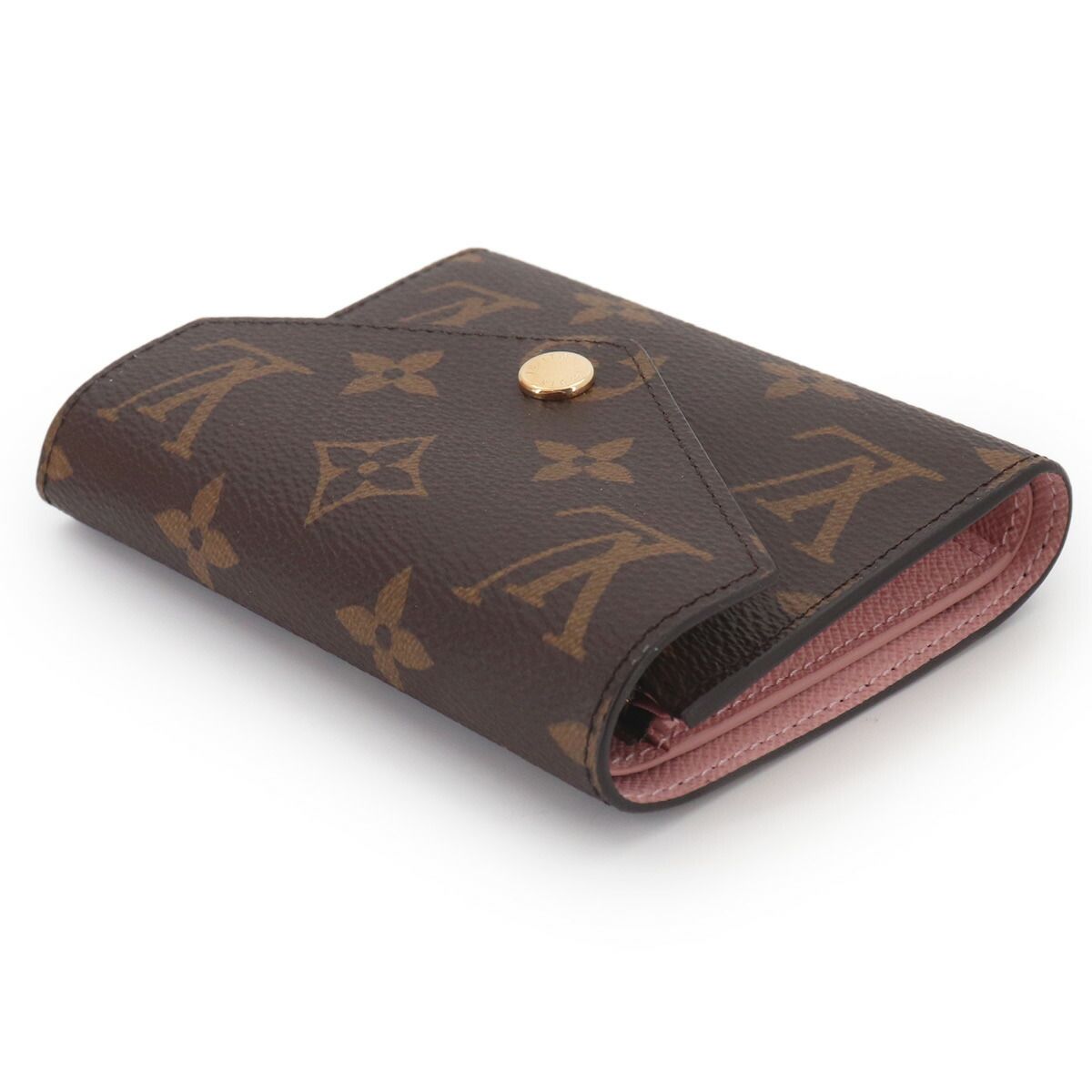 Louis Vuitton Monogram Portefeuille Victorine Trifold Wallet Rose Ballerine — view 5
