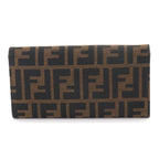 Fendi Zucca Bifold Wallet Canvas Leather Brown Silver — view 2