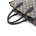 Louis Vuitton Monogram Jacquard Denim On The Go MM 2-Way Tote Shoulder Bag Gray — view 5