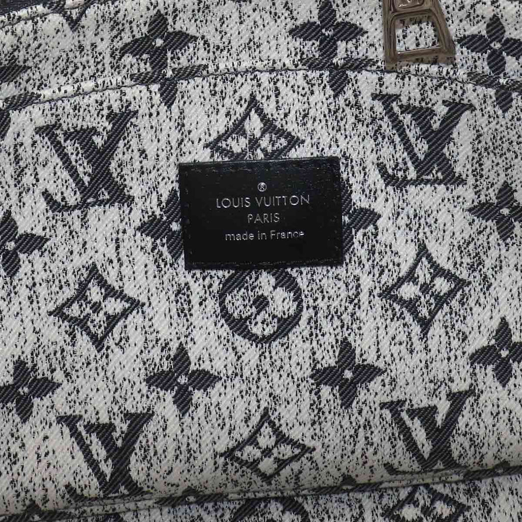 Louis Vuitton Monogram Jacquard Denim On The Go MM 2-Way Tote Shoulder Bag Gray — view 7