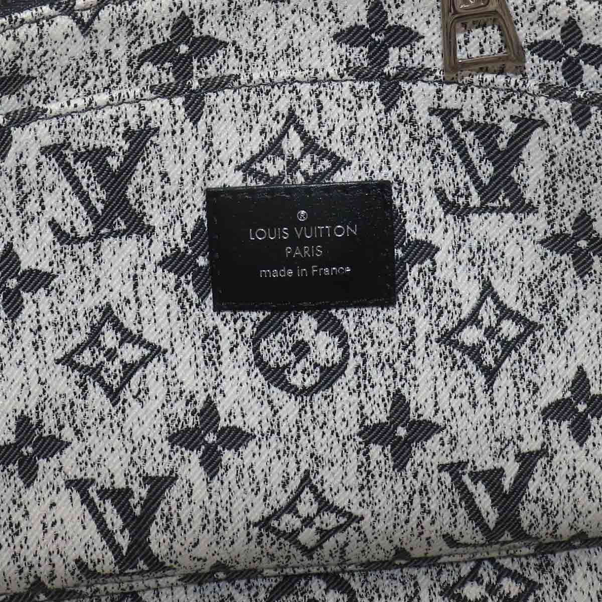 Louis Vuitton Monogram Jacquard Denim On The Go MM 2-Way Tote Shoulder Bag Gray — view 7
