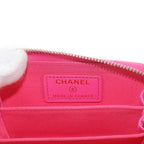 Chanel Quilted Classic Zip Coin Purse Caviar Leather Pink CC Logo — view 6