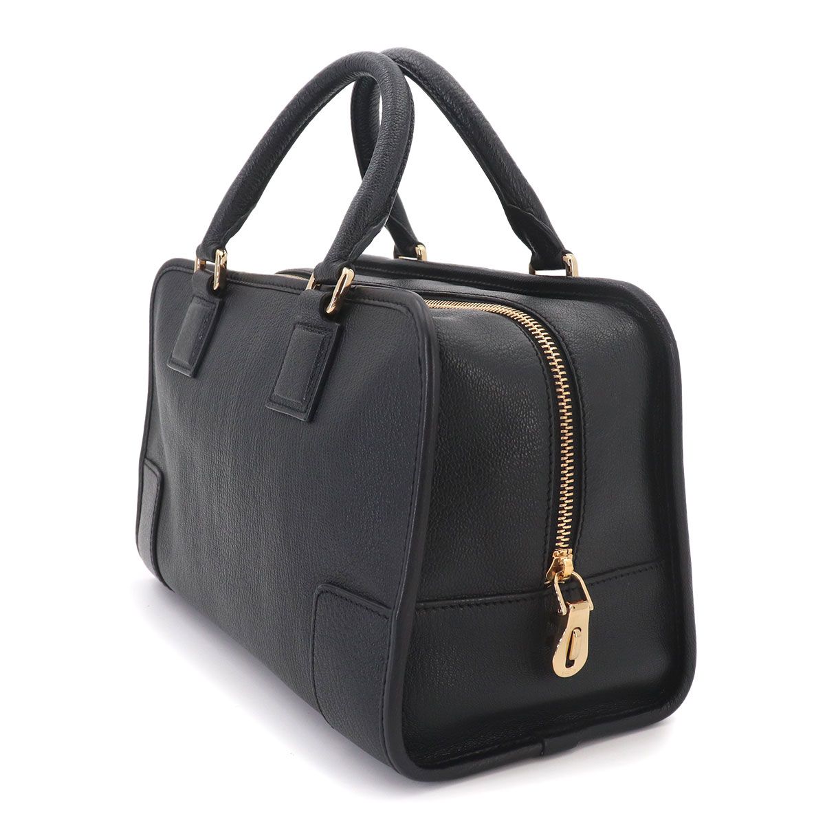 Loewe Amazona 28 Hand Bag Leather Black Gold — view 3