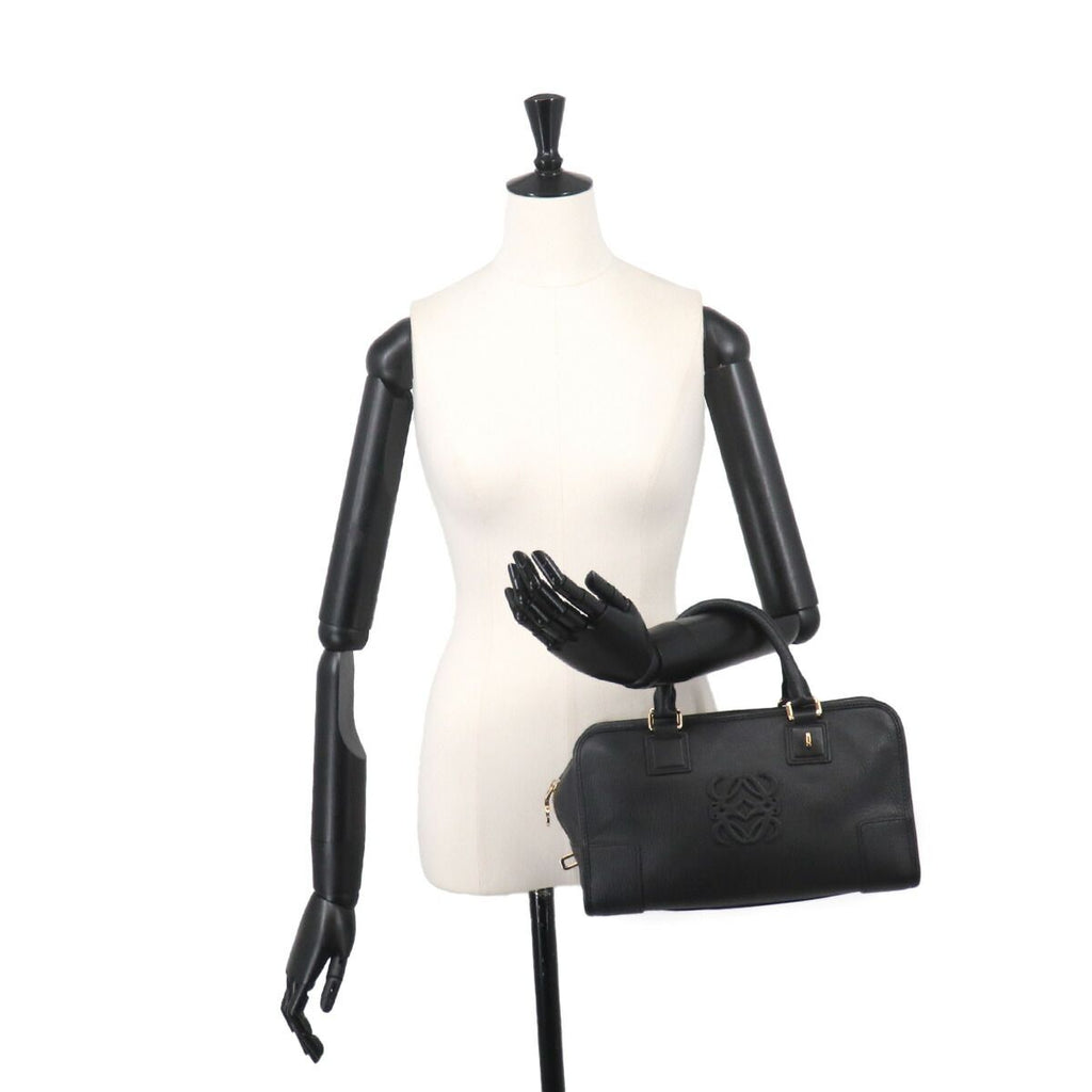 Loewe Amazona 28 Hand Bag Leather Black Gold — view 9