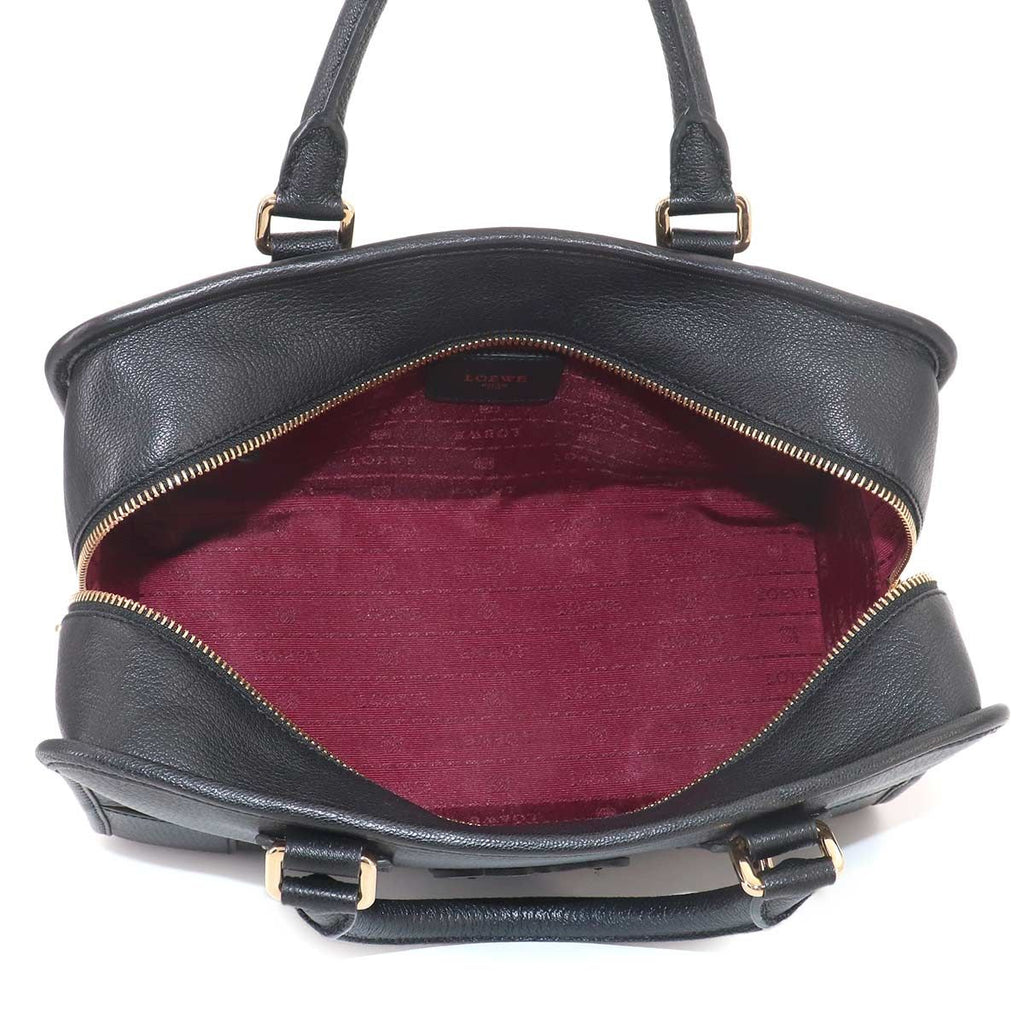 Loewe Amazona 28 Hand Bag Leather Black Gold — view 6