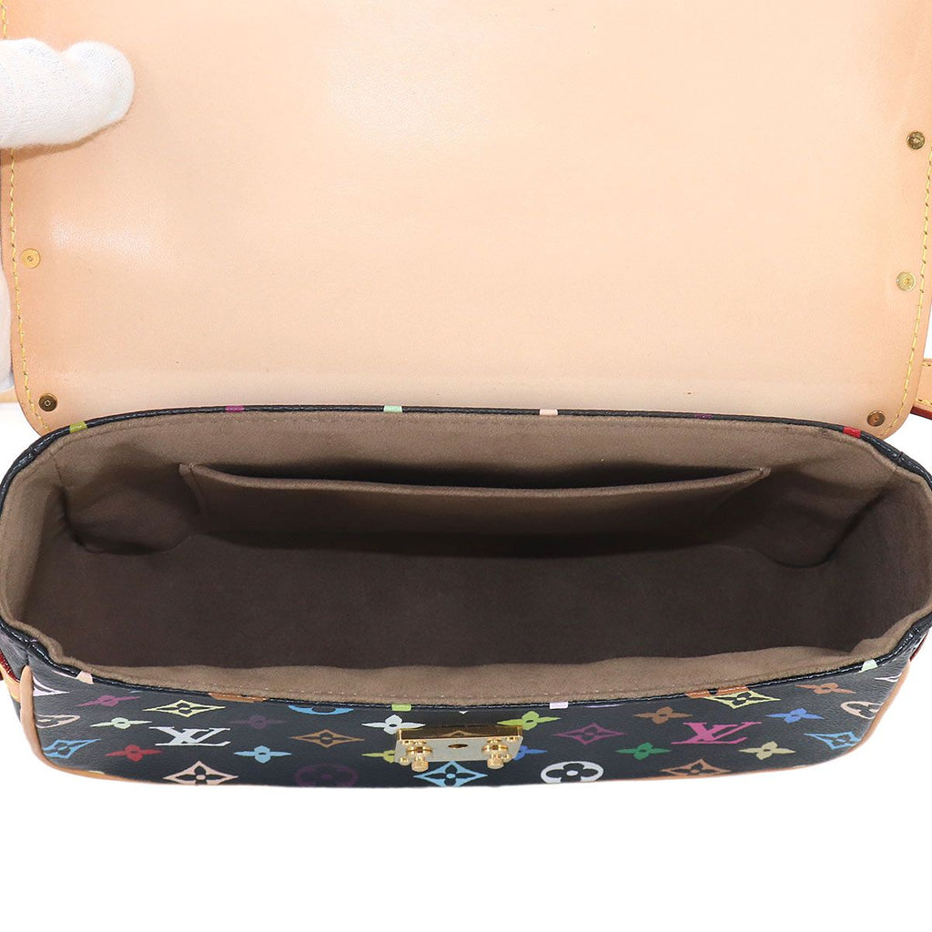 Louis Vuitton Monogram Multicolor Sologne Shoulder Bag Noir — view 7