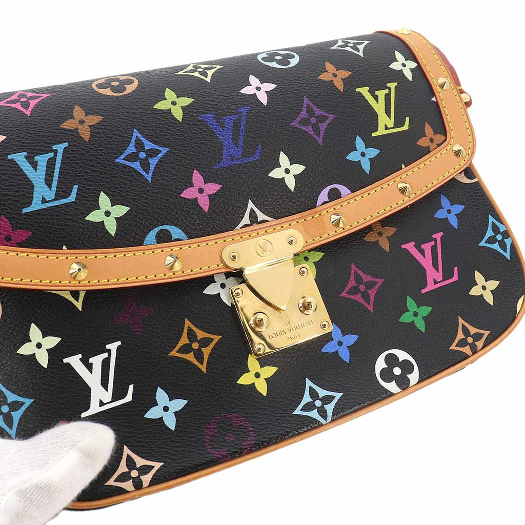 Louis Vuitton Monogram Multicolor Sologne Shoulder Bag Noir — view 9