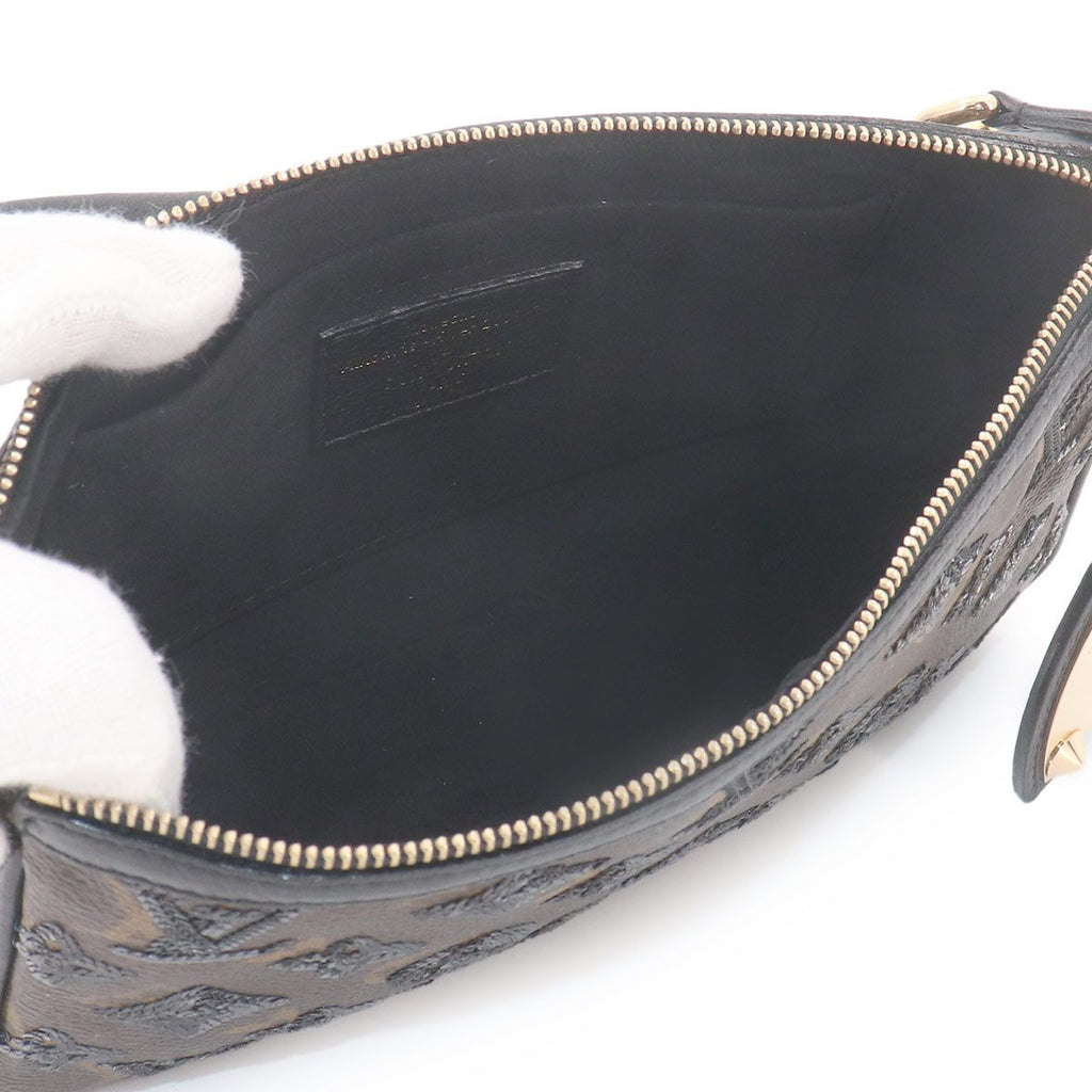 Louis Vuitton Monogram Eclipse Pochette Hand Bag Sequins — view 6