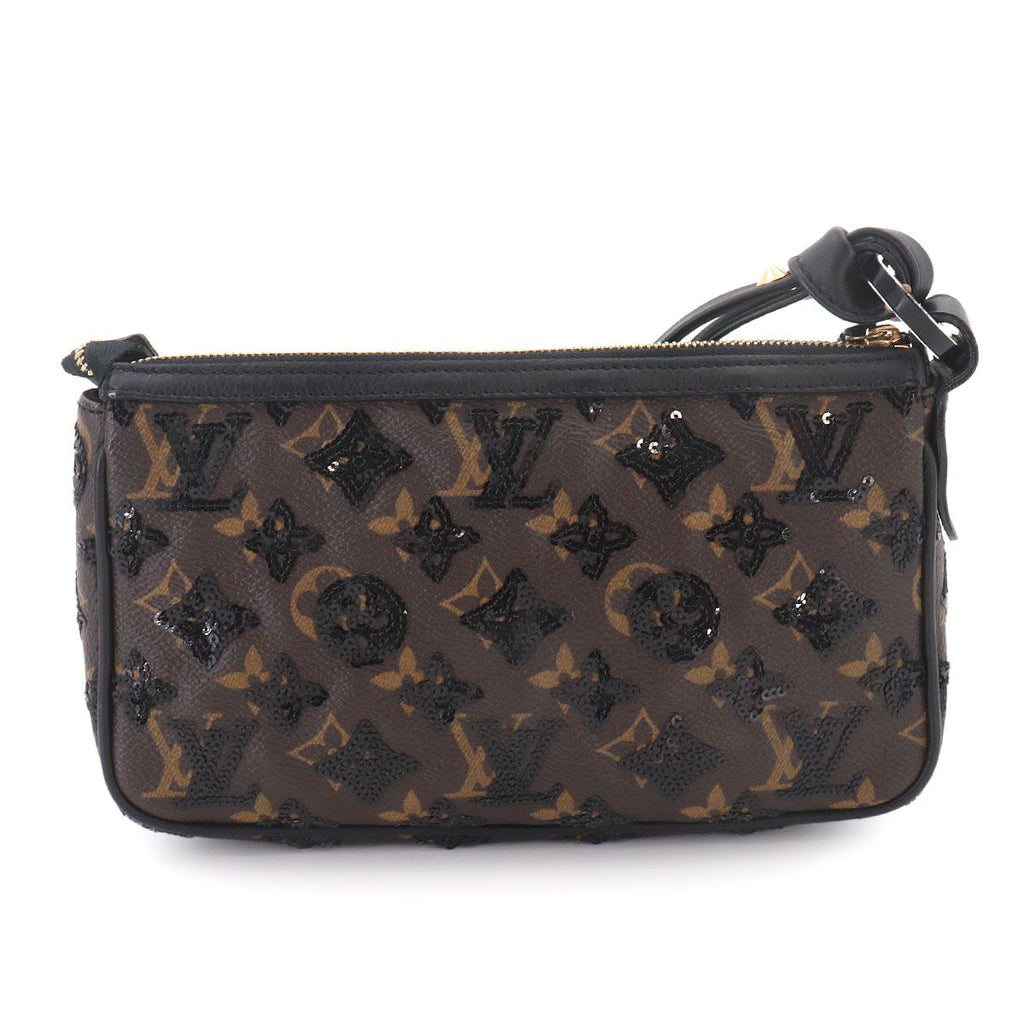 Louis Vuitton Monogram Eclipse Pochette Hand Bag Sequins — view 2