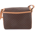 Celine Macadam Shoulder Bag Leather Brown Gold Vintage — view 2