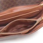 Celine Macadam Shoulder Bag Leather Brown Gold Vintage — view 8