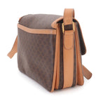 Celine Macadam Shoulder Bag Leather Brown Gold Vintage — view 3