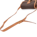 Celine Macadam Shoulder Bag Leather Brown Gold Vintage — view 5