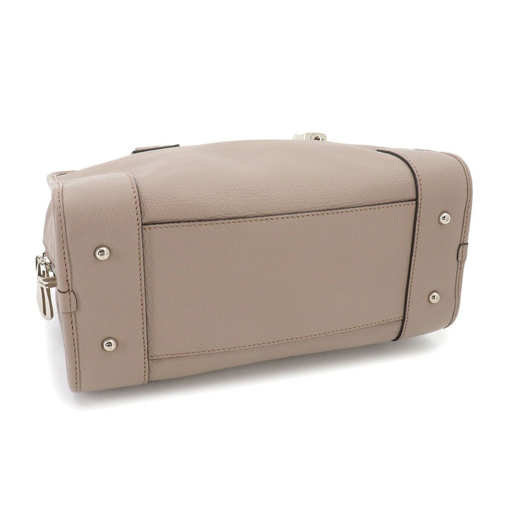 Loewe Amazona 28 Hand Bag Leather Beige Silver Gray — view 4