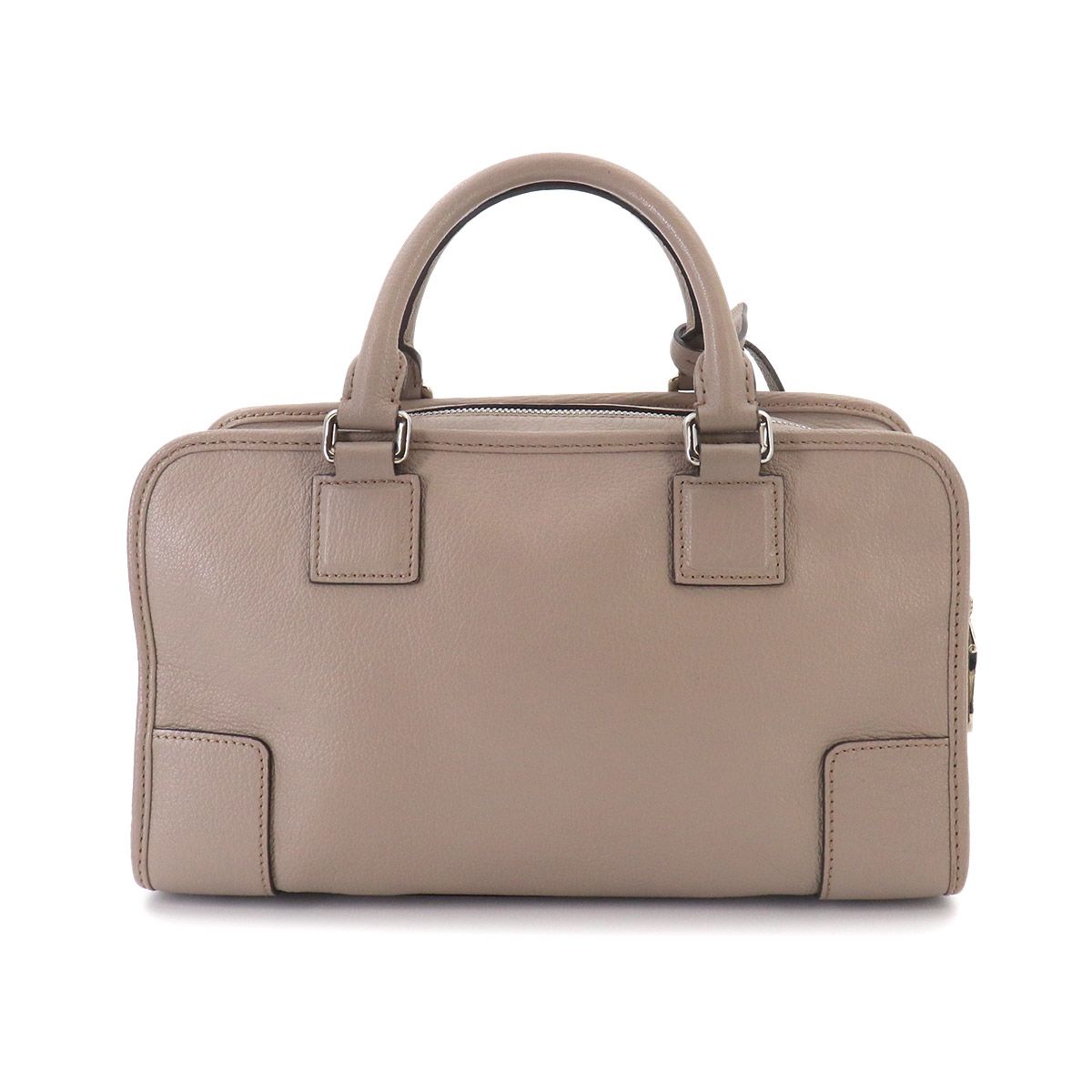 Loewe Amazona 28 Hand Bag Leather Beige Silver Gray — view 2