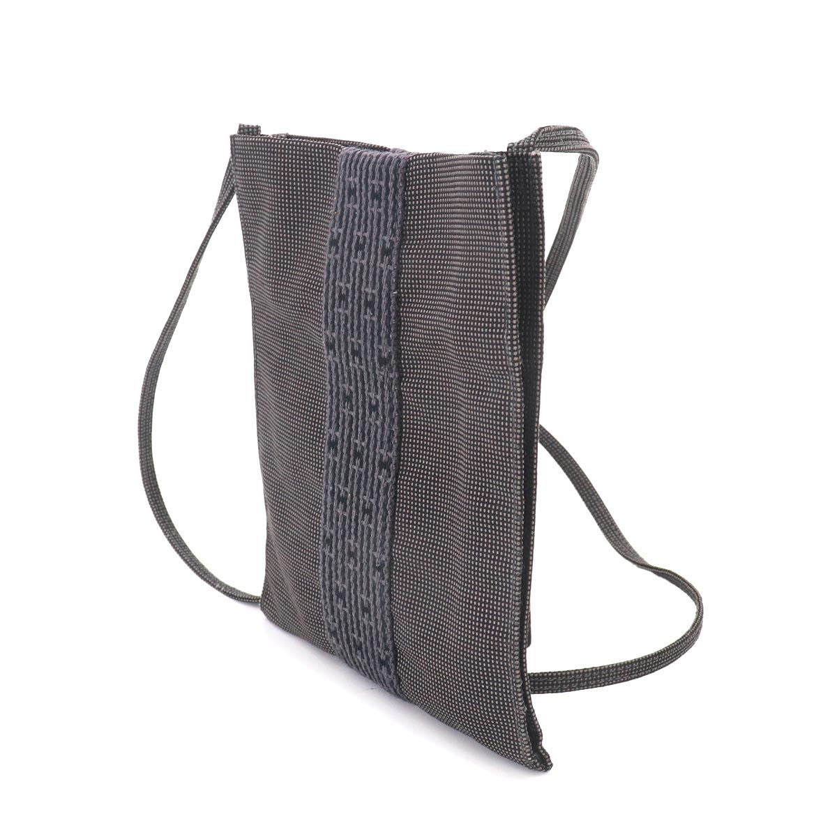 Hermes Her Line Pochette Shoulder Bag Canvas Gray Herline — view 3