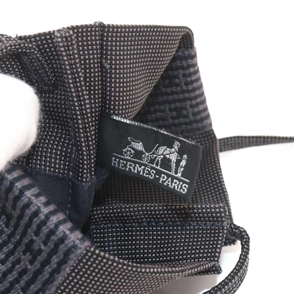 Hermes Her Line Pochette Shoulder Bag Canvas Gray Herline — view 7