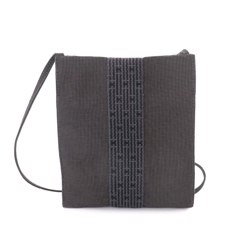 Hermes Her Line Pochette Shoulder Bag Canvas Gray Herline — view 2