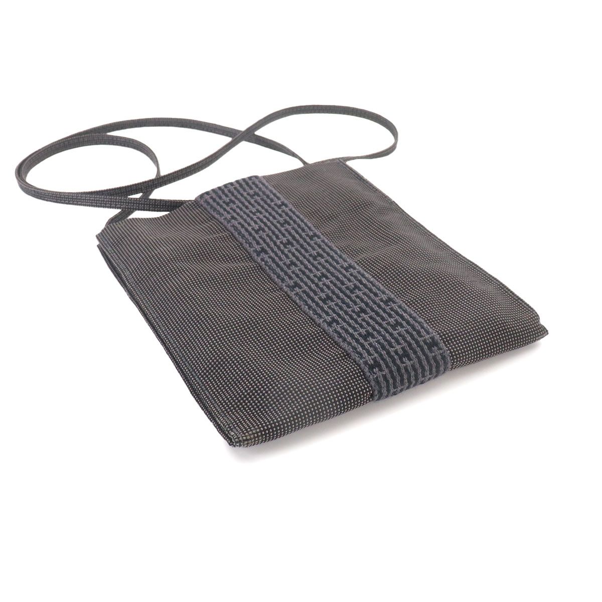 Hermes Her Line Pochette Shoulder Bag Canvas Gray Herline — view 4