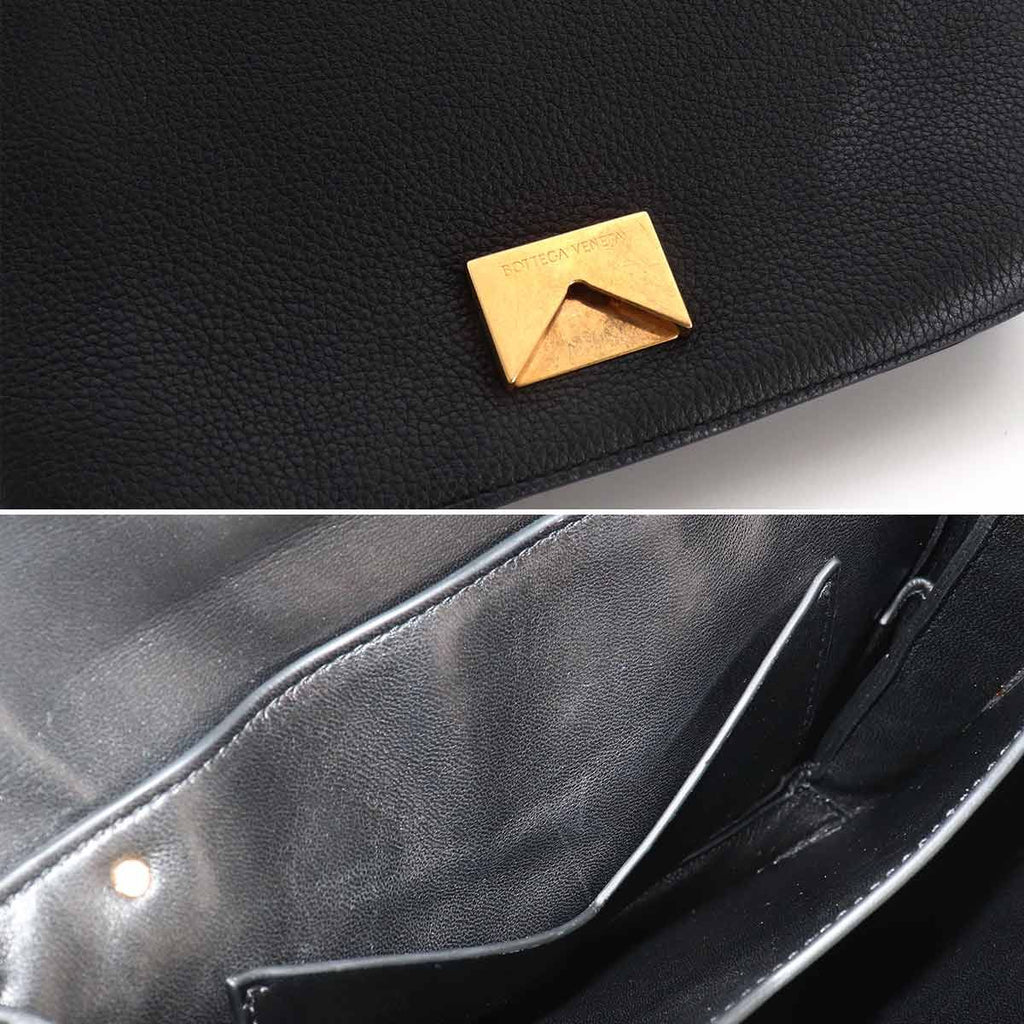 Bottega Veneta Mount 2-Way Chain Shoulder Bag Leather Black — view 9