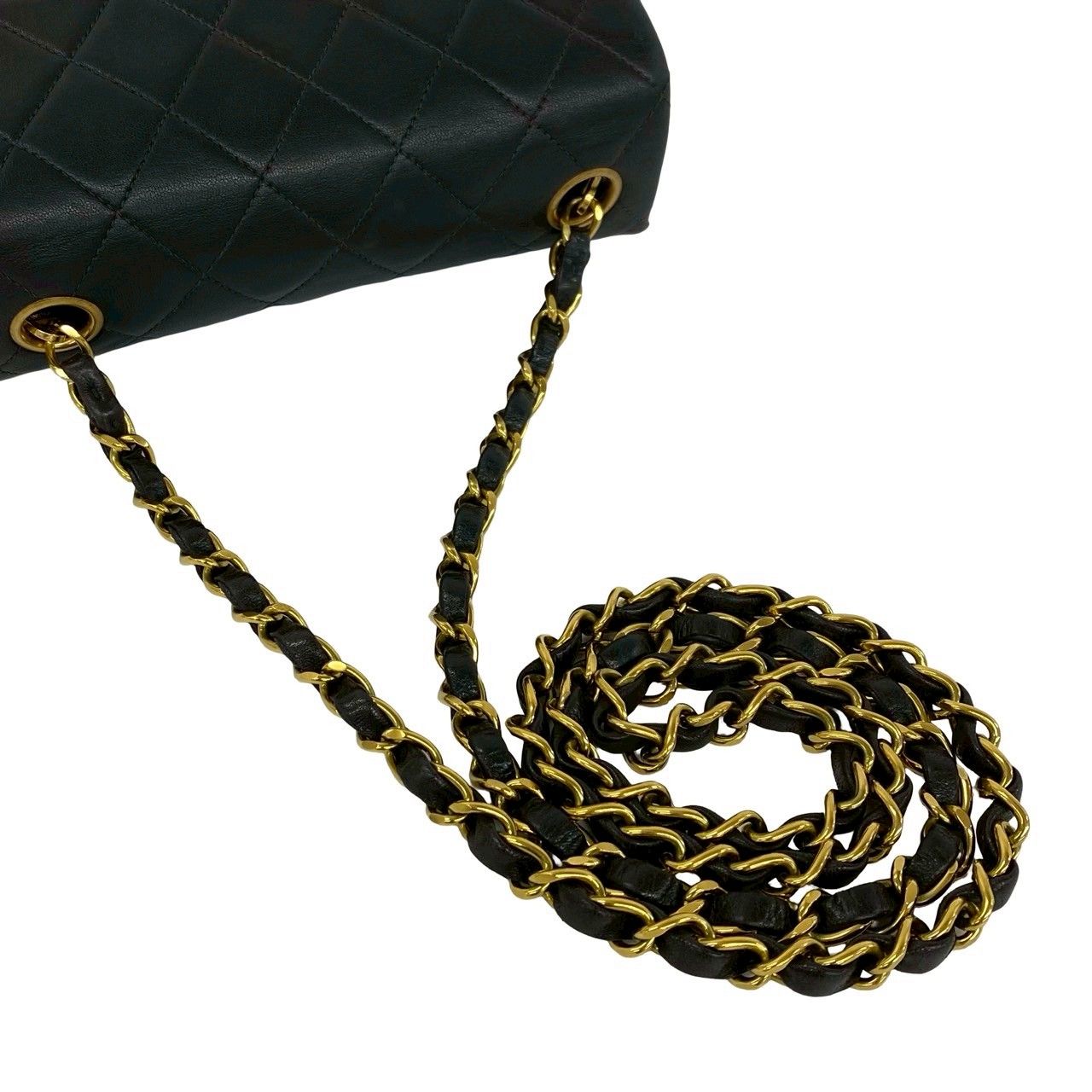 Chanel Card Vintage Quilted Coco Lambskin Chain Mini Shoulder Bag Black — view 4
