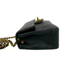 Chanel Card Vintage Quilted Coco Lambskin Chain Mini Shoulder Bag Black — view 5